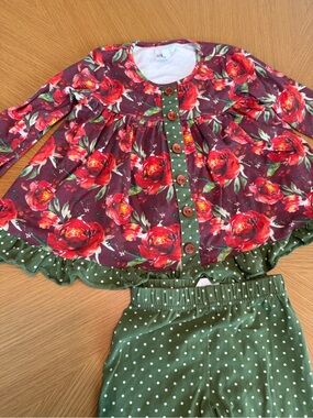 Christmas matching set 3T girls